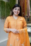 KF 2114 Kalaai Muslin Embroidery Kurti With Bottom Dupatta

